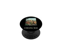 Póster de Viaje del Templo de Tailandia de Chiang MAI PopSockets PopGrip Adhesivo