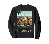 Póster de Viaje del Templo de Tailandia de Chiang MAI Sudadera
