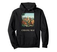 Póster de Viaje del Templo de Tailandia de Chiang MAI Sudadera con Capucha