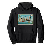 Póster de Viaje Retro de los años 50 con Letras de Italia Sudadera con Capucha