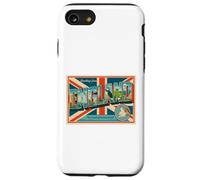 Póster de Viaje Retro de los años 50 de Inglaterra Letters Carcasa para iPhone SE (2020) / 7/8