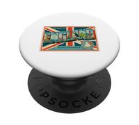 Póster de Viaje Retro de los años 50 de Inglaterra Letters PopSockets PopGrip Adhesivo