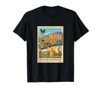 Póster de Viaje Retro Vintage con Letras de España en los años 50 Camiseta
