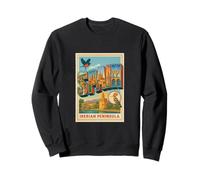 Póster de Viaje Retro Vintage con Letras de España en los años 50 Sudadera