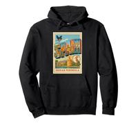 Póster de Viaje Retro Vintage con Letras de España en los años 50 Sudadera con Capucha