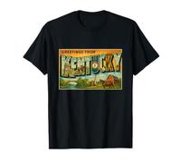 Póster de Viaje Retro Vintage con Letras de los años 50 de Kentucky Camiseta