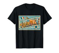 Póster de Viaje Retro Vintage de los años 50 de Francia Letras Camiseta