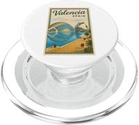 Póster de viaje retro vintage de los años 50 de Valencia España PopSockets PopGrip para MagSafe