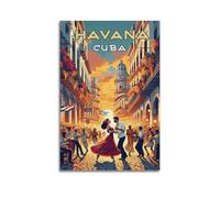 Póster de viaje vintage de Cuba Havana, pintura decorativa en lienzo, arte de pared, sala de estar, dormitorio, pintura de 60 x 90 cm