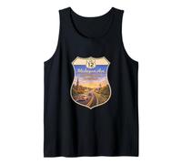 Póster de Viaje Vintage de Michigan Ave US-12 Road Detroit MI Camiseta sin Mangas