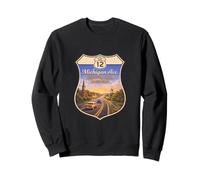 Póster de Viaje Vintage de Michigan Ave US-12 Road Detroit MI Sudadera