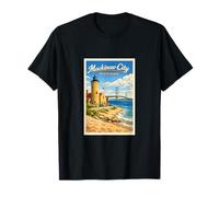 Póster de Viaje Vintage de Michigan Mackinaw City Up North MI Camiseta