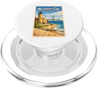 Póster de Viaje Vintage de Michigan Mackinaw City Up North MI PopSockets PopGrip para MagSafe