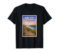 Póster de Viaje Vintage de Michigan UP Lake of The Clouds Camiseta