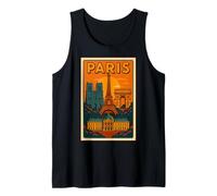Póster de Viaje Vintage de París Francia Camiseta sin Mangas