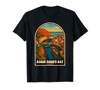 Póster de viaje vintage de Robin Hood's Bay Yorkshire Seaside Camiseta