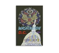 Póster de viaje vintage de Washington D.C. Estados Unidos (30 x 45 cm)