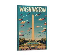 Póster de viaje vintage de Washington D.C. Estados Unidos (6) decoración del hogar para colgar en la pared, impresión artística para dormitorio, decoración de habitación, estética, 20 x 30 cm