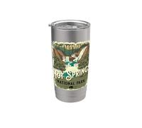 Póster de viaje vintage del Parque Nacional Hot Springs de Arkansas Vaso térmico de acero inoxidable de doble pared