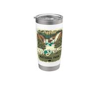Póster de viaje vintage del Parque Nacional Hot Springs de Arkansas Vaso térmico de acero inoxidable de doble pared