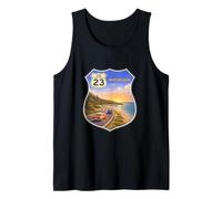 Póster de Viaje Vintage US 23 Michigan Coast Up North MI Camiseta sin Mangas