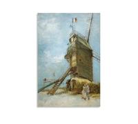 Póster de Vincent Van Gogh de Le Moulin De La Galette sobre lienzo para decoración de pared, impresiones artísticas en obras de arte modernas para sala de estar, baño, dormitorio, hogar, 50 x 75 cm