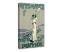 Póster de votos para mujeres queridas en todas partes de la liga de mujeres votantes políticas sociales de las elecciones estadounidenses sobre lienzo y arte de pared, impresión moderna de cama