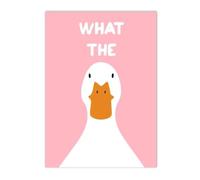 Póster De What The Duck, Divertido Y Lindo, Pósteres De Animales, Impresión Artística Para Pared, Cuadro, Lienzo, Decoración Para Baño, Dormitorio, Residencia Estudiantil, Tamaño A4. 21X30Cm Sin Marco