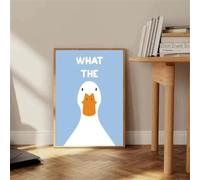Póster De What The Duck, Divertido Y Lindo, Pósteres De Animales, Impresión Para Pared, Cuadro, Lienzo, Decoración Para Baño, Dormitorio, Residencia Estudiantil, Tamaño A3. 30X40Cm Sin Marco