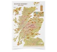Póster de whisky Distilleries Collect and Scratch Print - Póster para los amantes de los escocés - 29,7 (ancho) x 42,0 (alto) cm