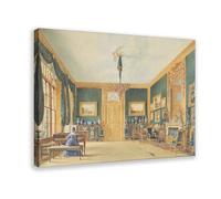 Póster de William Henry Hunt con diseño de The Green Drawing Room of The Earl of Essex at Cassiobury de William Henry Hunt, lienzo decorativo para dormitorio, arte de pared, oficina, decoración