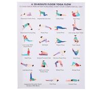 Póster de Yoga con Marco, Guía Visual para Principiantes y Expertos | Lienzo con Listones de Madera, Instalación Sencilla, Adecuado para Sala de Entrenamiento y Gimnasio Doméstico