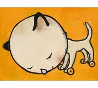 Póster de Yoshitomo Nara Impresiones en color《El Gato de la Tierra》 Dibujo animado moderno en la pared por Yoshitomo Nara. Pintura de lienzo para decoración del hogar 50x60cm sin enmarcar