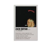 Póster de Zach Bryan de Zach Bryan en lienzo para dormitorio, decoración de pared, pósteres, impresiones artísticas, póster impreso, pintura retro para decoración de pared del hogar, dormitorio, 40 x