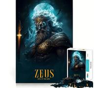 Póster de Zeus,Rompecabezas de 1000 Piezas para Adultos Piensa,Entrena,Juega Cierre Seguro,sin Piezas Sueltas aliviar el estrés (38x26cm)