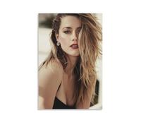 Póster decorativo con diseño de estrella de cine Amber Heard con encanto, lienzo para pared e imagen artística moderna para decoración de dormitorio familiar, 20 x 30 cm
