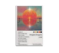 Póster decorativo con diseño de portada de álbum LOOM de Imagine Dragons; lienzo, impresión de pintura al óleo, ideal como regalo para oficina, hogar, salón, dormitorio juvenil (30 x 45 cm), sin marco