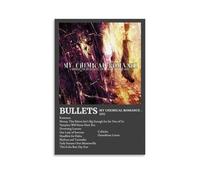 Póster decorativo con texto en inglés «My Chemical Romance I Brought You Bullets, You Brought Me Your Love» para pared, lienzo estético, vintage, pintura decorativa para sala de estar, dormitorio, 40