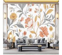 Poster Decorativo da Parete Vistoso Quadro su Tela 200 x 140 cm Stampa Moderna per Soggiorno Camera Ufficio Motivo Pintado Elegante Hojas Enredaderas Wall Art Non Adesivo