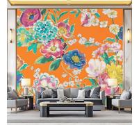 Poster Decorativo da Parete Vistoso Quadro su Tela 250 x 175 cm Stampa Moderna per Soggiorno Camera Ufficio Motivo Flores al óleo con un estilo elegante Wall Art Non Adesivo