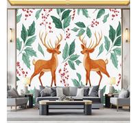 Poster Decorativo da Parete Vistoso Quadro su Tela 300 x 210 cm Stampa Moderna per Soggiorno Camera Ufficio Motivo Pintado Flores Elegante Enredaderas Wall Art Non Adesivo