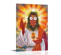 Póster decorativo de acuarela de Jesús Futurama, póster decorativo de pared, póster de pared e imagen artística moderna para decoración de dormitorio familiar, pósteres de 16 x 24 pulgadas (40 x 60