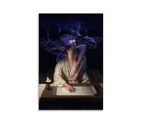 Póster decorativo de arte oriental de eruditos y sprites encantadores, lienzo decorativo para pared e impresión artística moderna para dormitorio familiar, pósteres de 20 x 30 pulgadas (50 x 75 cm)