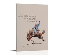 Póster decorativo de Bad Bunny Nobody Knows What's Going To Happen Tomorrow, a prueba de humedad, resistente a la decoloración, regalo de arte, impermeable, decoración del hogar, tienda, 30 x 45 cm