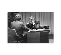 Póster decorativo de Bobby Fischer Vs Boris Spassky, lienzo para pared e impresión artística moderna para decoración de dormitorio familiar, 12 x 18 pulgadas (30 x 45 cm)