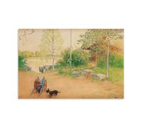 Póster decorativo de Carl Larsson "Una mañana soleada", obra maestra, lienzo impreso, arte de pared para sala de estar, dormitorio, oficina, decoración del hogar, 20 x 30 cm