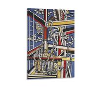 Póster decorativo de Fernand Leger The Builders, lienzo para pared e impresión artística moderna para decoración de dormitorio familiar, 30 x 45 cm