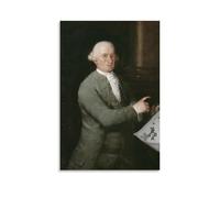 Póster decorativo de Francisco De Goya con el arquitecto Ventura Rodríguez para colgar en la pared (08 unidades)