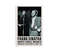 Póster decorativo de Frank Sinatra de 1958 de Monte Carlo The Sporting Club, lienzo decorativo para decoración de pared, decoración moderna para dormitorio familiar, póster de película musical, 60 x