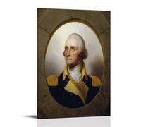 Póster decorativo de General George Washington, padre de nuestro país, Revolución Americana, lienzo impreso, arte de pared, dormitorio, oficina, sala de estar, 40 x 60 cm